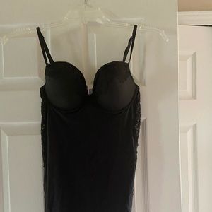 Victoria’s Secret black shaper slip chemise 34D